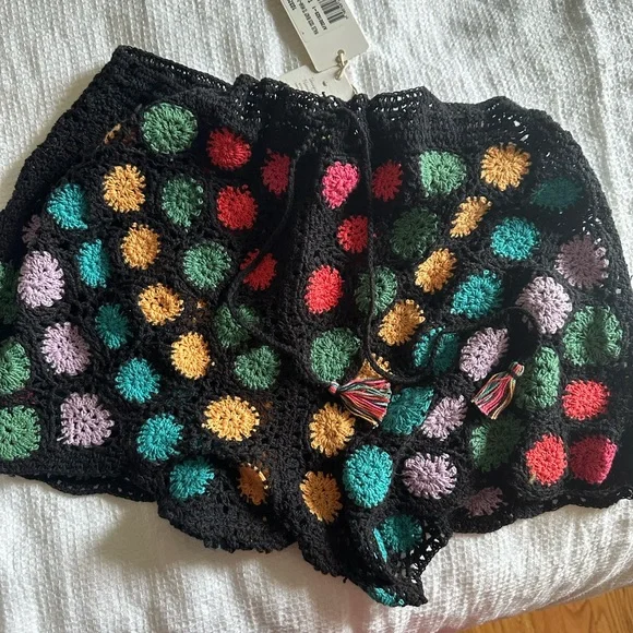 NWT agua bendita wales shorts in multicolor size small, multicolor knit - Picture 6 of 8